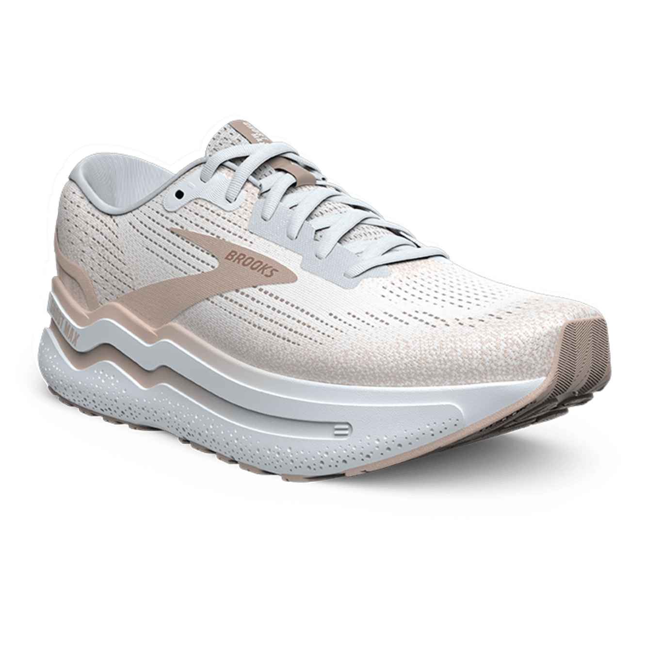 Brooks Ghost Max 2 Womens - White / Almond / Tan