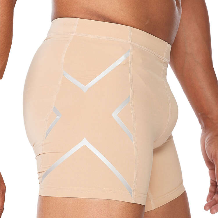 2XU Mens Compression Half Shorts - Beige
