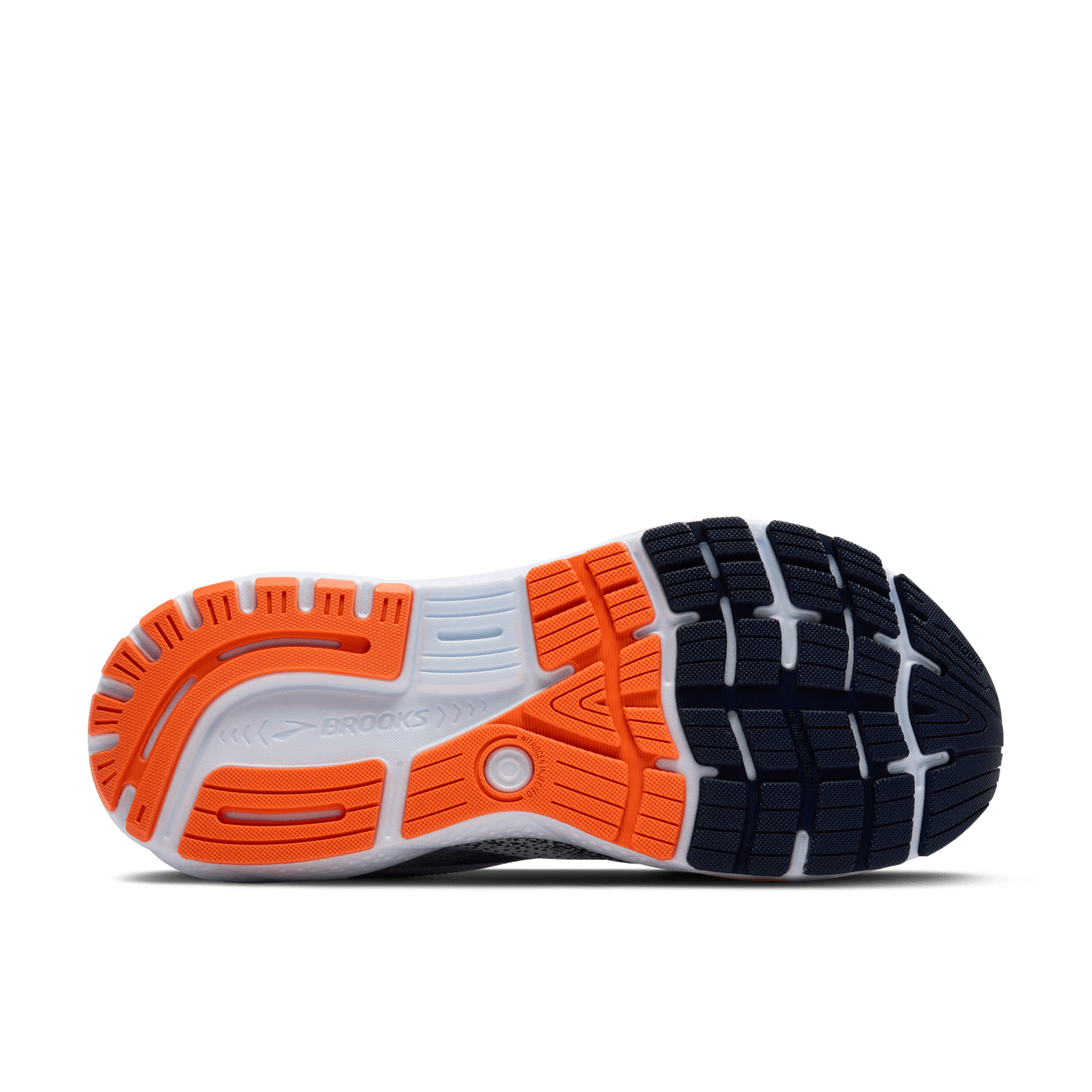 Brooks Ghost 16 Men's - White / Peacoat / Orange