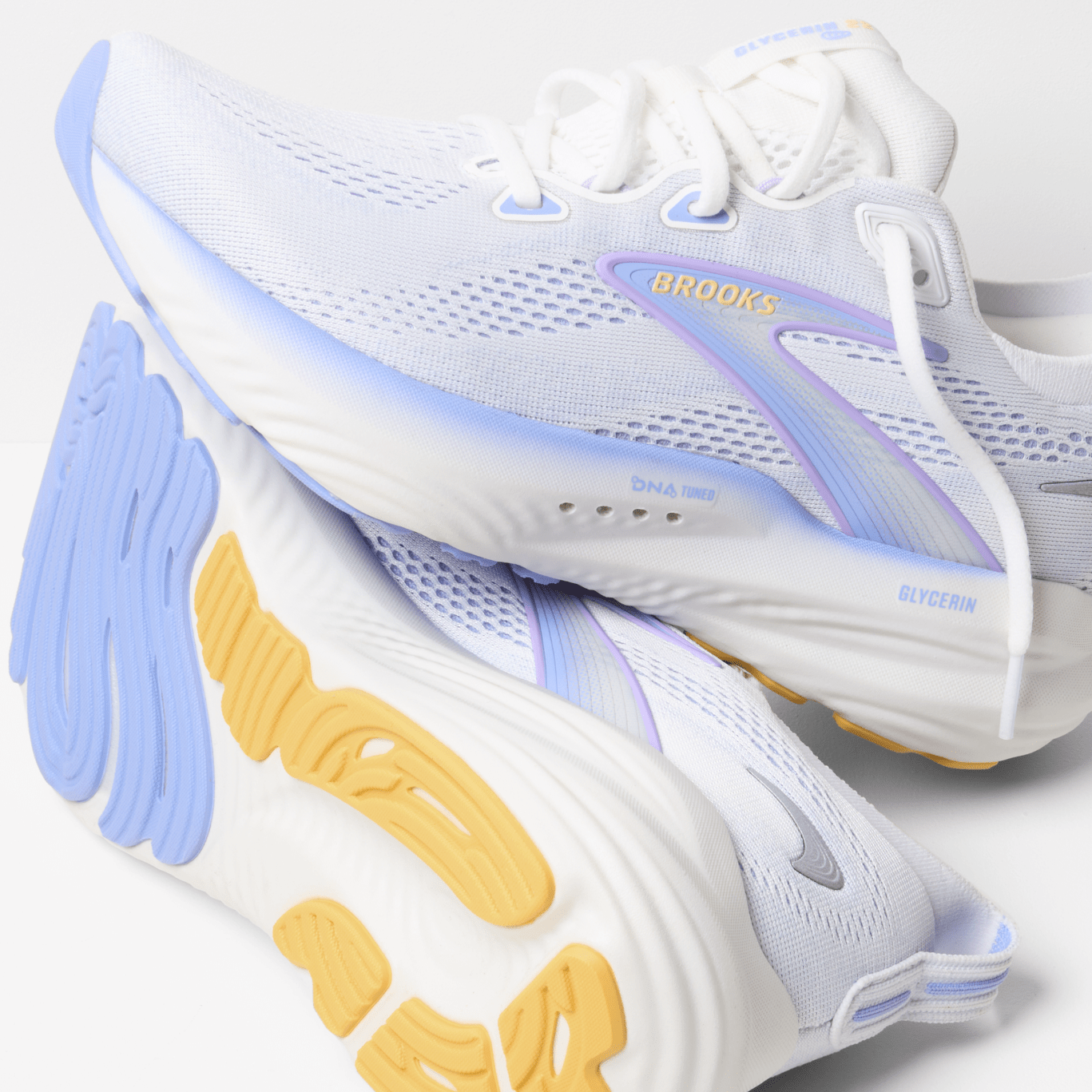 Brooks Glycerin 22 Women's - White / Blue Heron / Apricot