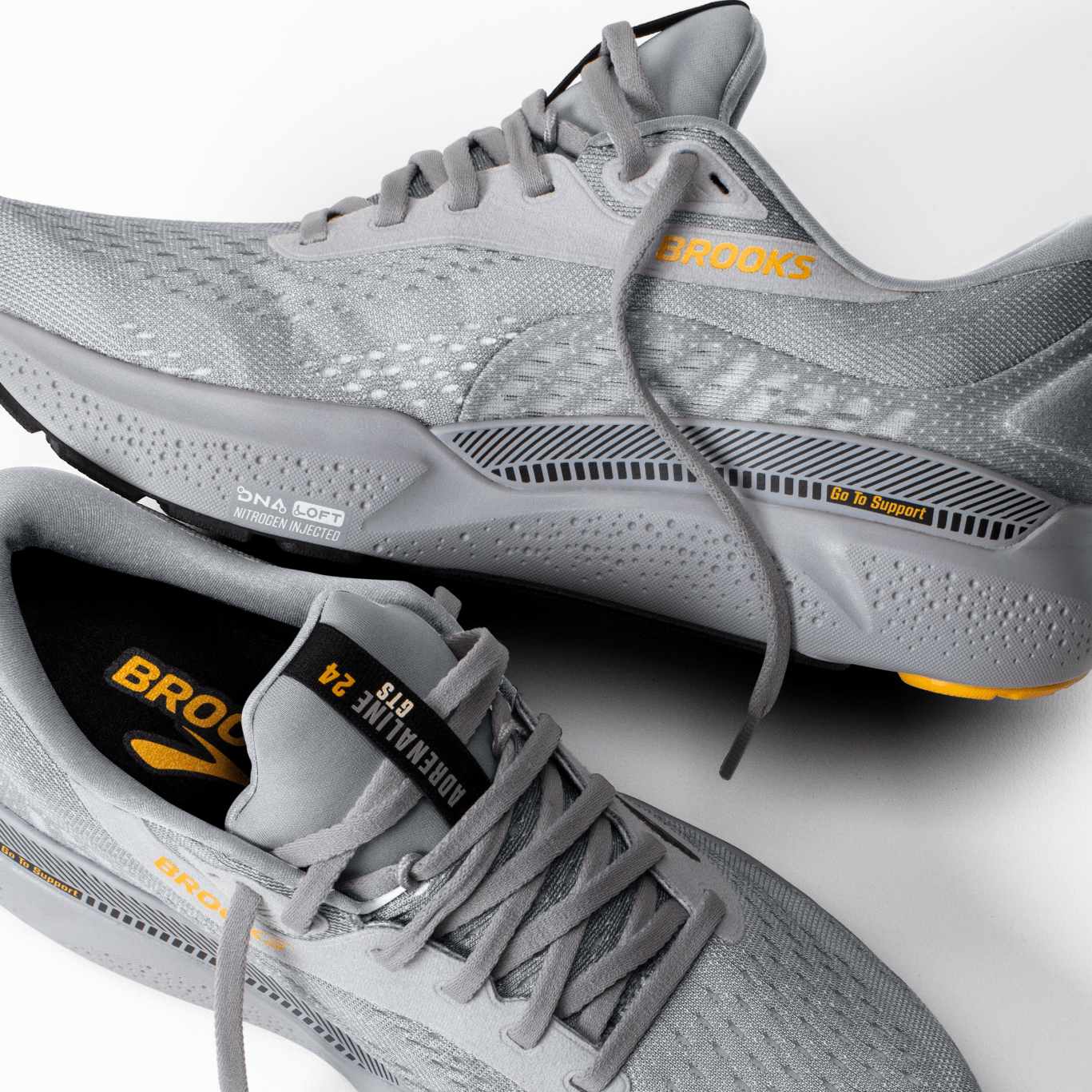 Brooks Adrenaline GTS 24 Men's - Alloy / White / Gold Fusion