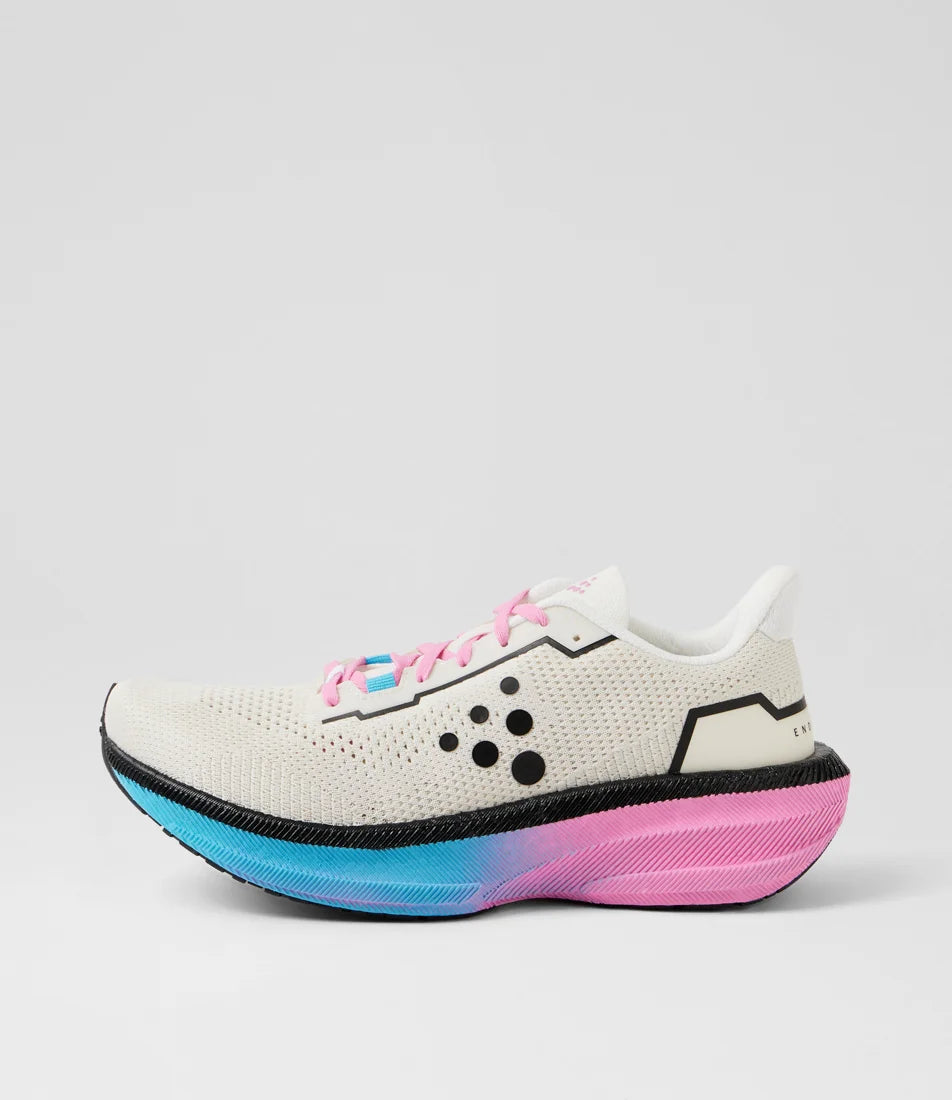 Endurance 3 Women's White Contrast Pink Mesh Sneakers