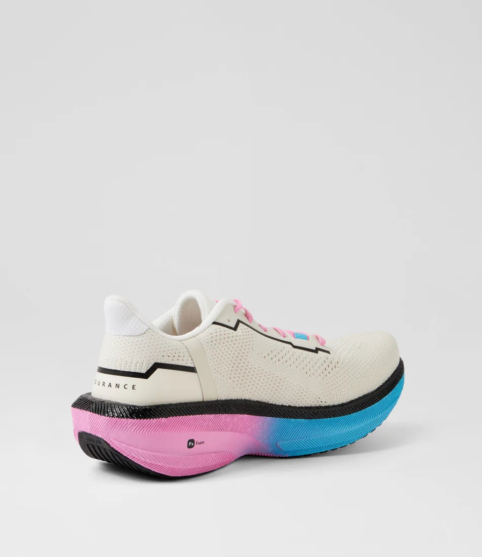Endurance 3 Women's White Contrast Pink Mesh Sneakers