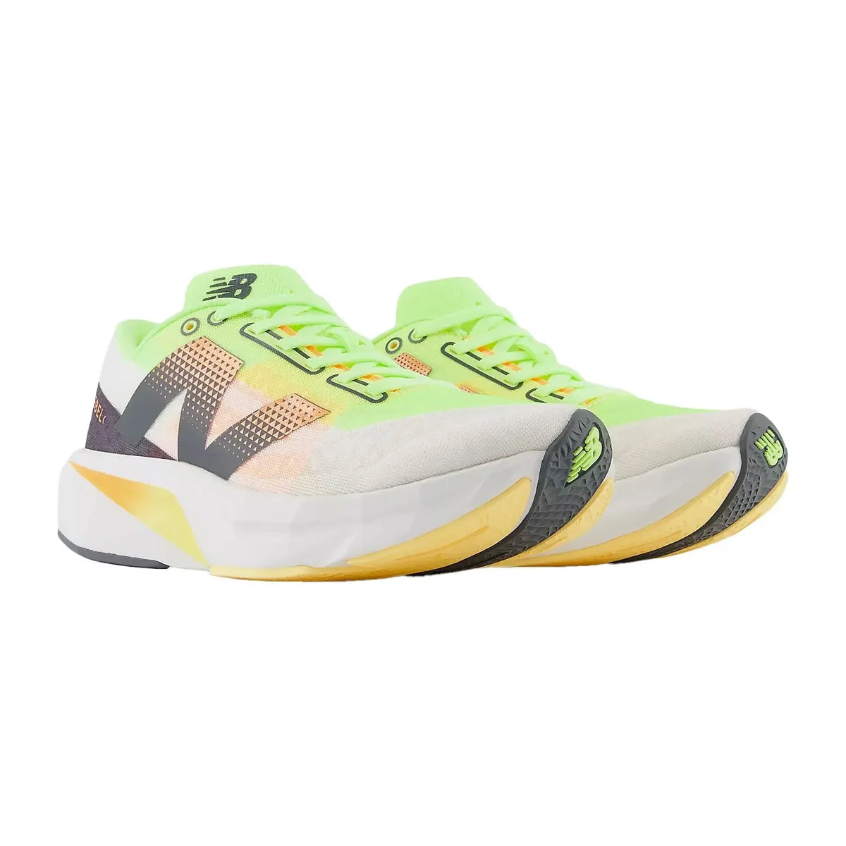 New Balance FuelCell Rebel V4 Women's- White/Lime/Hot Mango