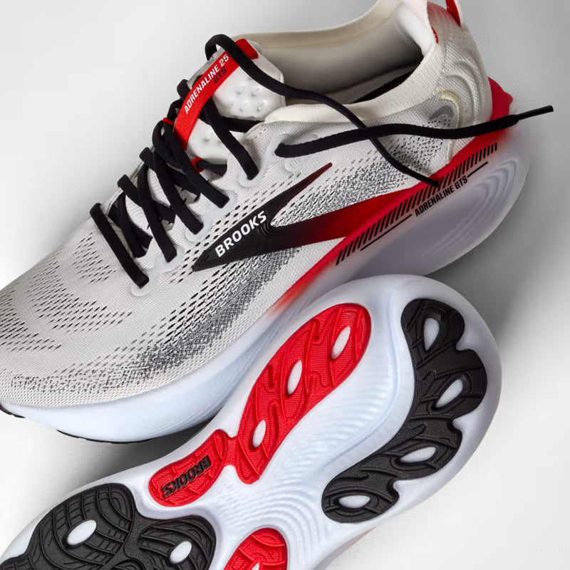 Brooks Adrenaline GTS 25 Men's - WHITE/BLACK/RED