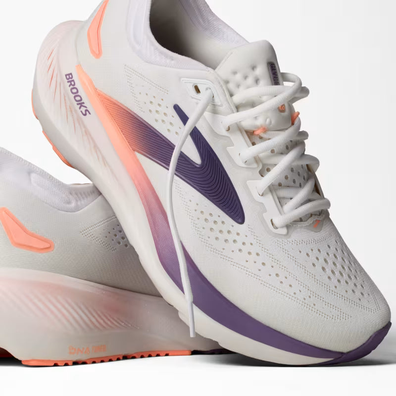 Brooks Glycerin 23 Women's - WHITE/MULLED GRAPE/CLEA