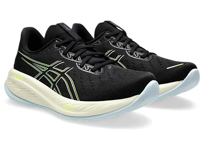 ASICS Gel-Cumulus 26 (2E) Mens - Black / Safety Yellow