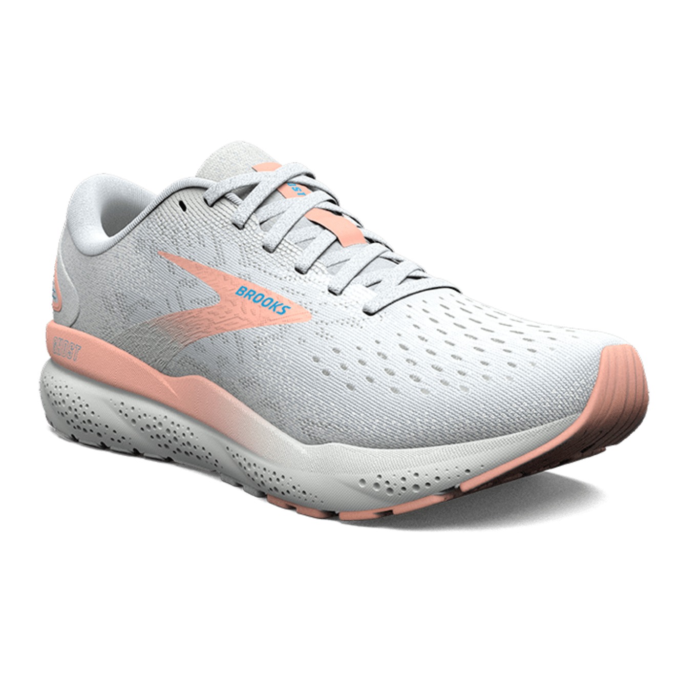 Brooks Ghost 16 Women's - White / Bluewash / Peach