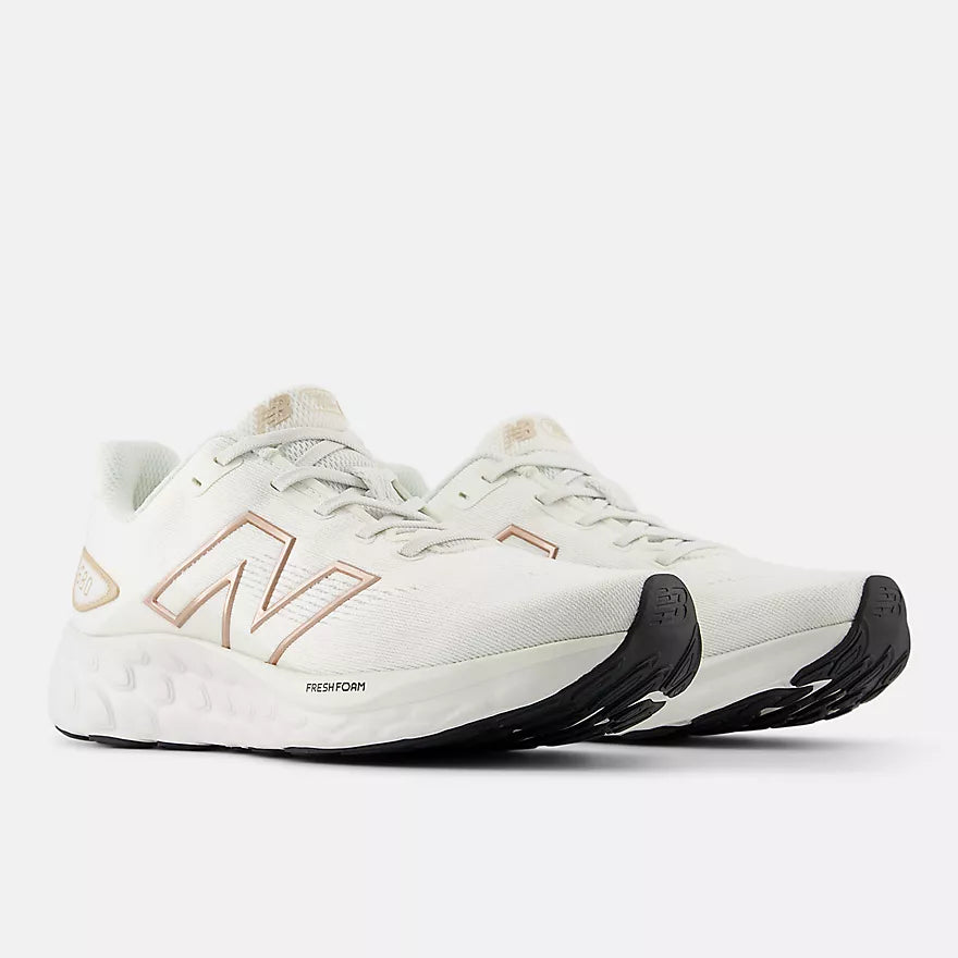 New Balance 680 v8 Womens - White / Gold Metallic