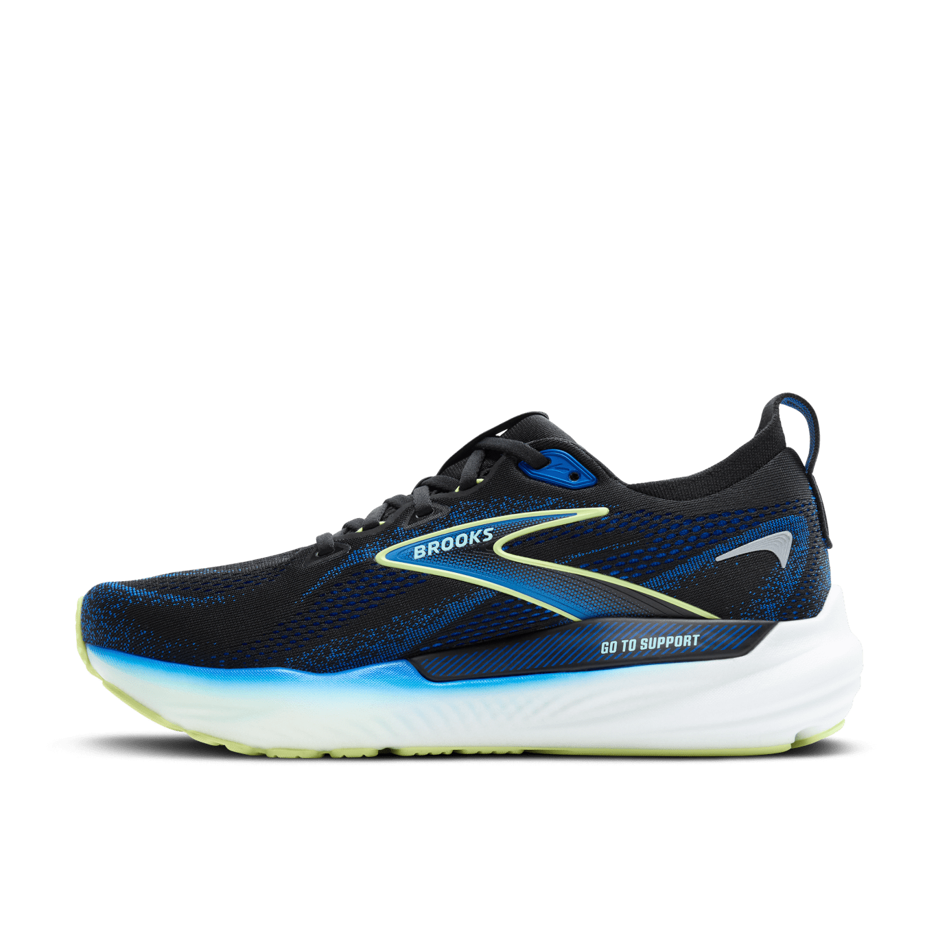 Brooks Glycerin GTS 22 Men's - Black / Cobalt / Neo Yellow