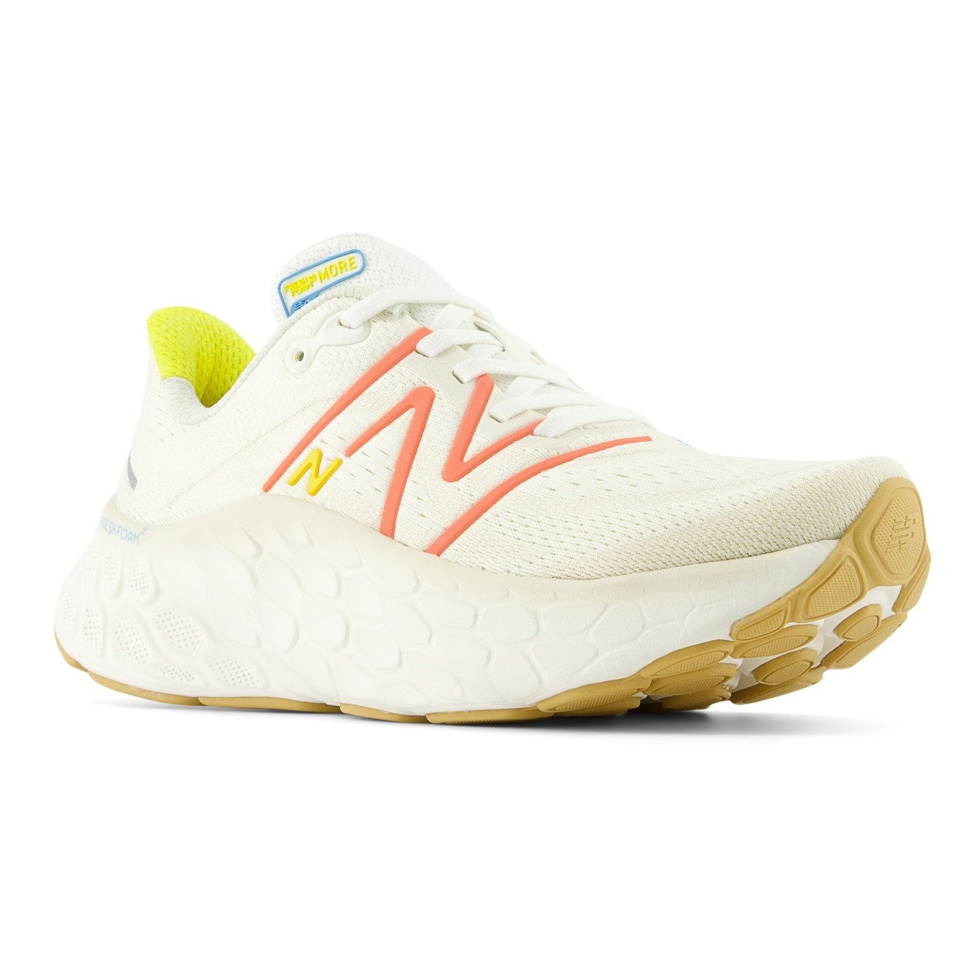 New Balance Fresh Foam x More v4 Womens - Sea Salt / Gulf Red / Lemon Zest