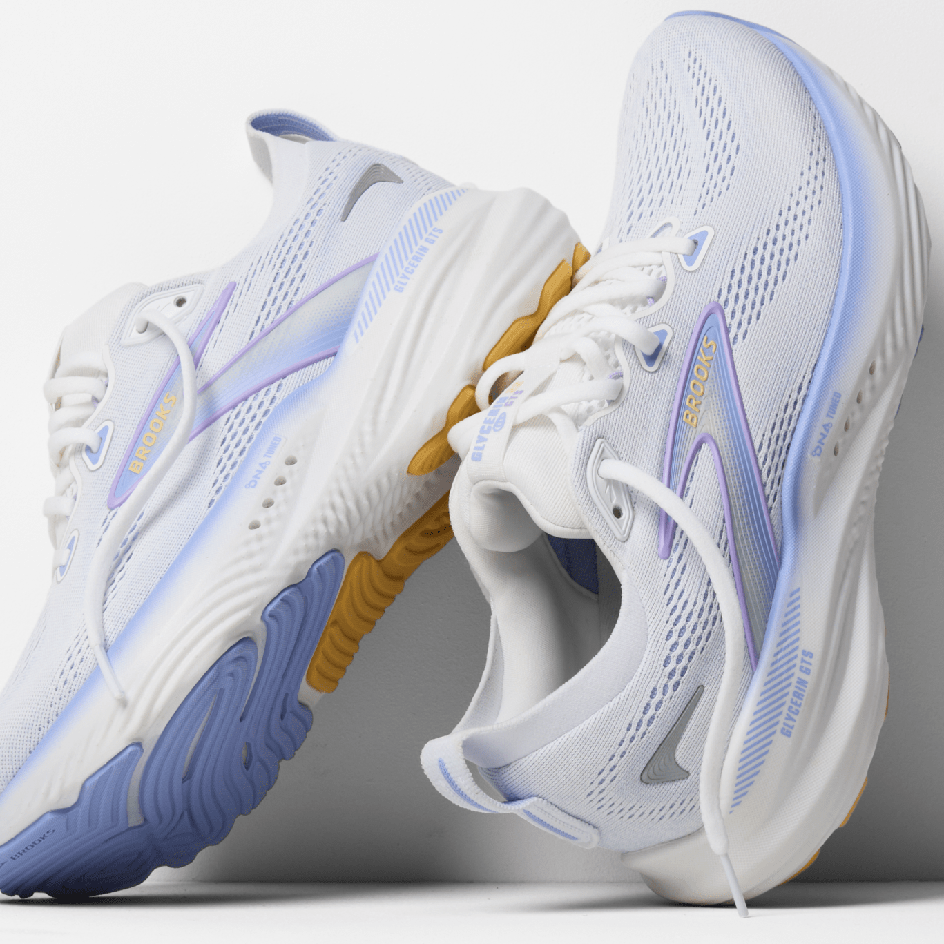 Brooks Glycerin GTS 22 Women's - White / Blue Heron / Apricot