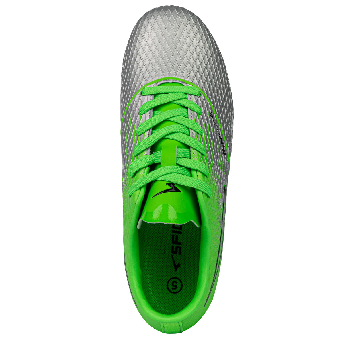 SFIDA Equaliser Junior Football Boots - Silver/Green