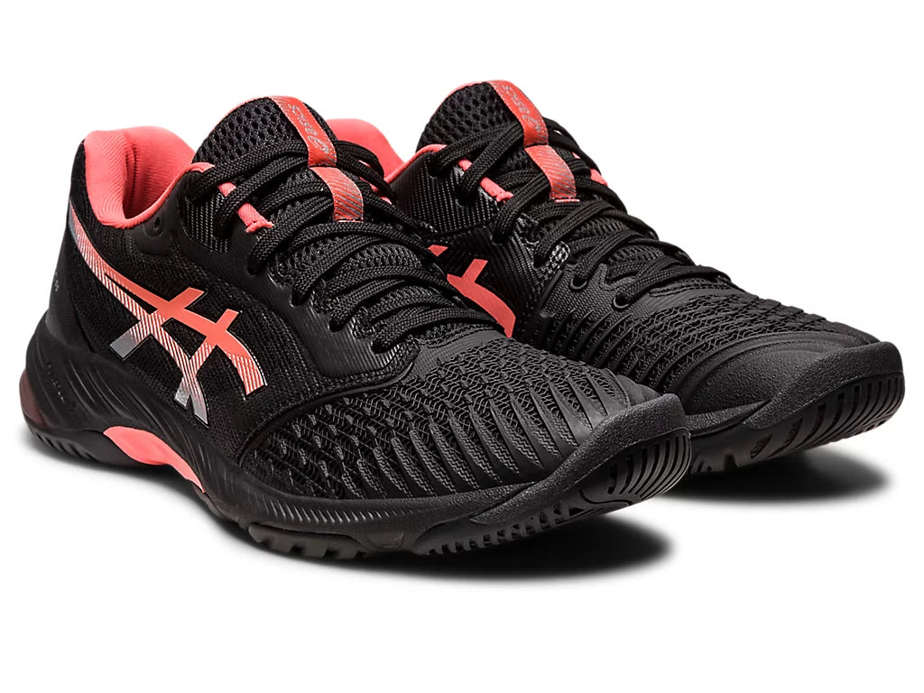 ASICS Netburner Ballistic FF 3 Women s Netball Shoes Black Papaya Sims Sports Store